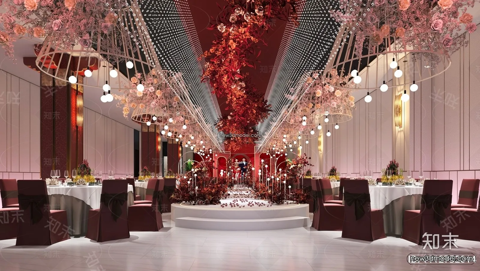 3D Model of Wedding Hall – 3D Scene – 045 – VRAY