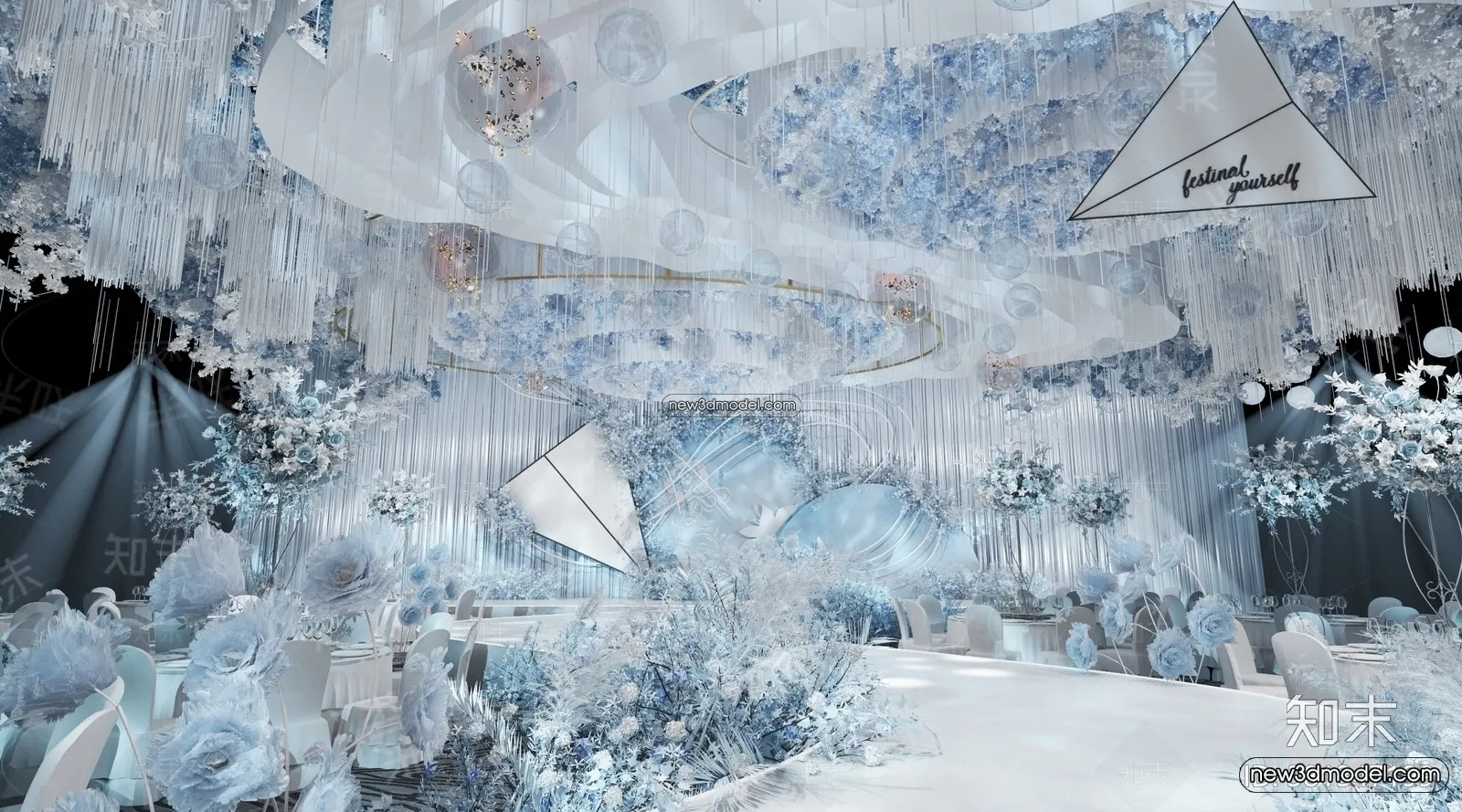 3D Model of Wedding Hall – 3D Scene – 057 – VRAY