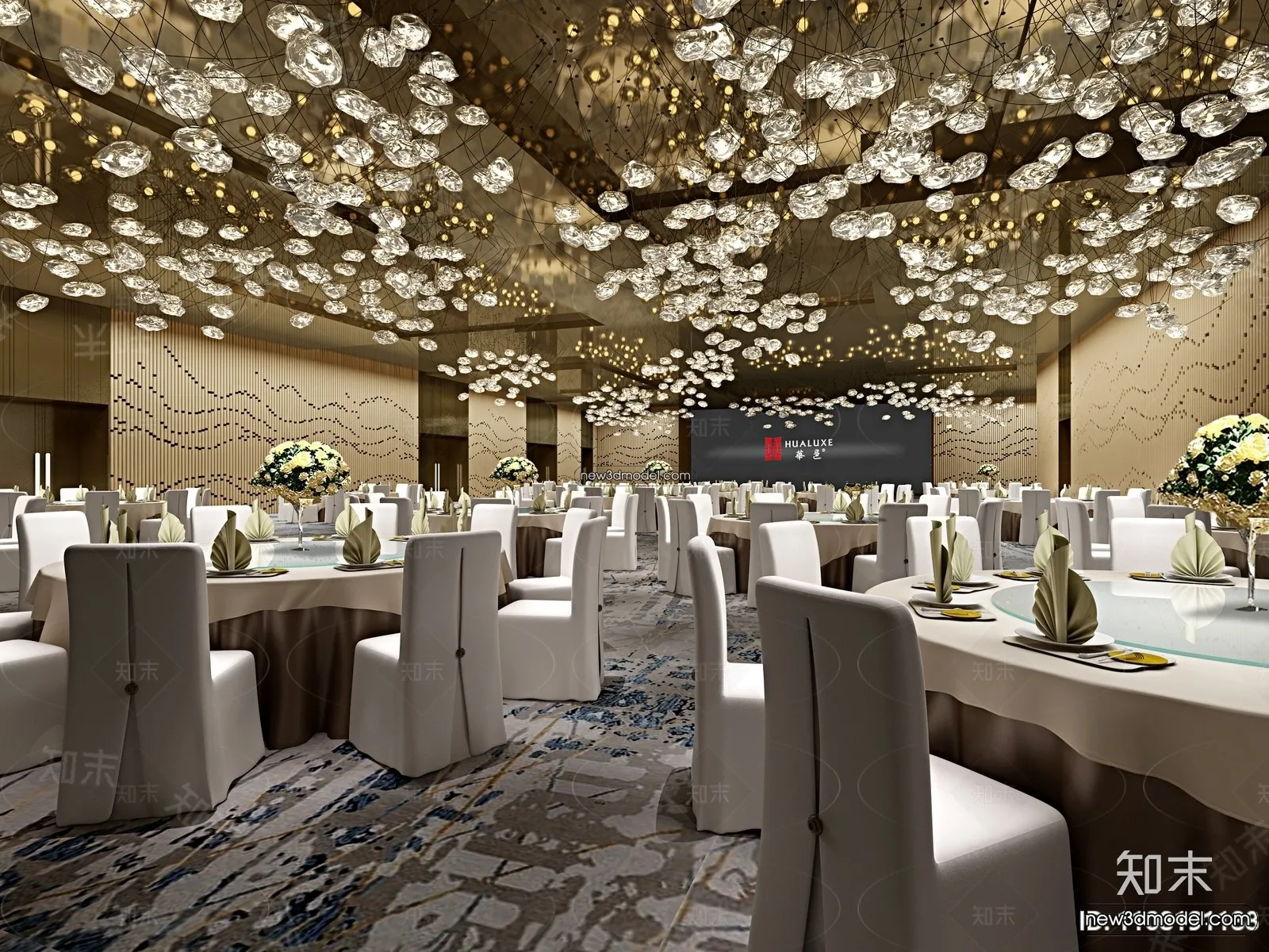 3D Model of Wedding Hall – 3D Scene – 058 – VRAY