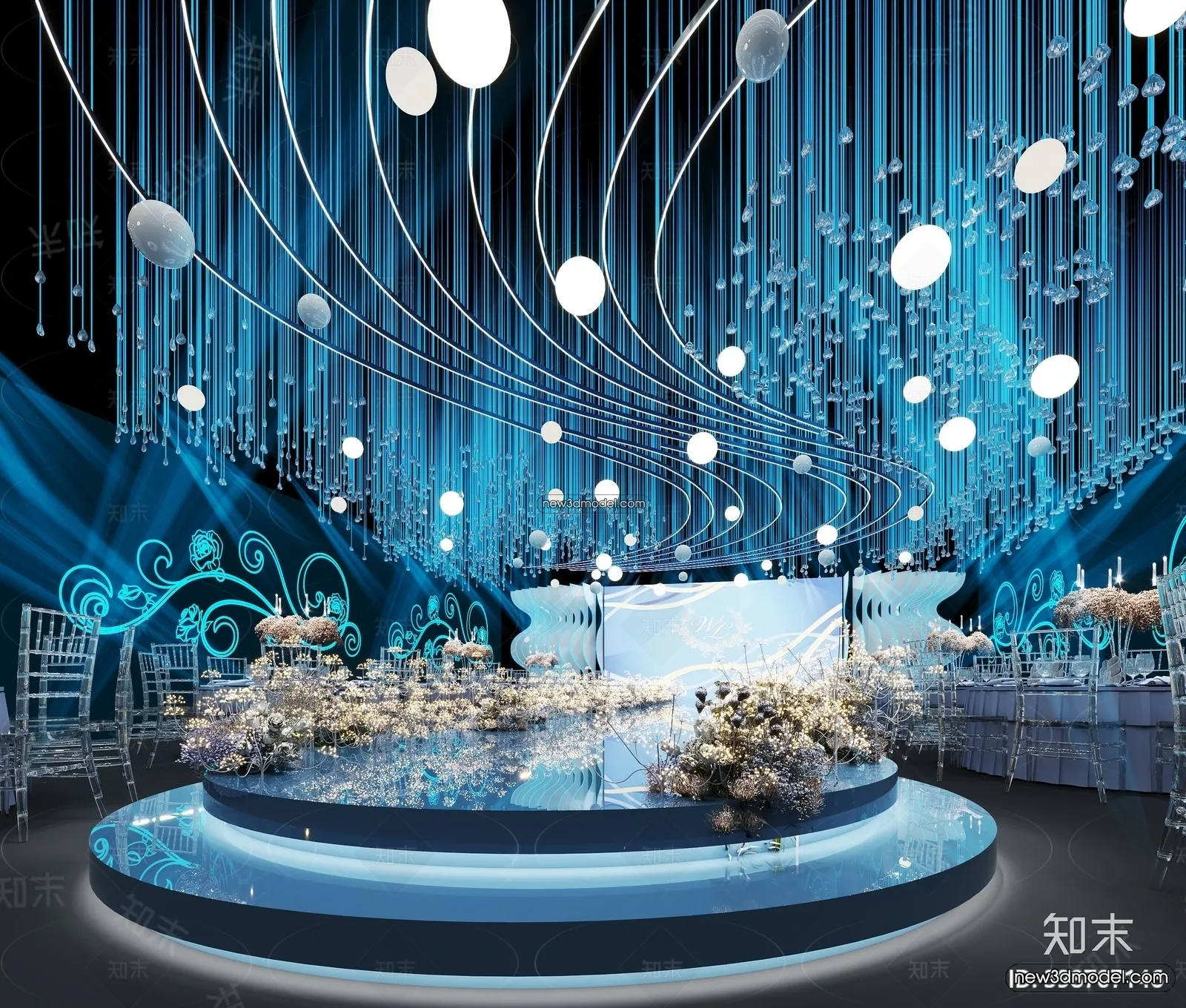 3D Model of Wedding Hall – 3D Scene – 059 – CORONA