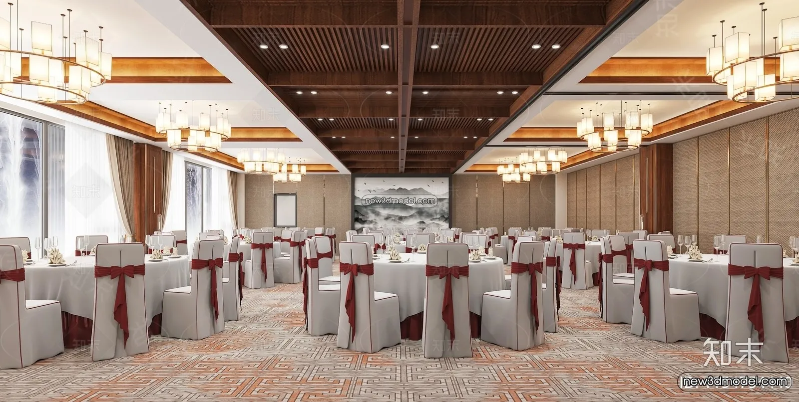 3D Model of Wedding Hall – 3D Scene – 061 – VRAY