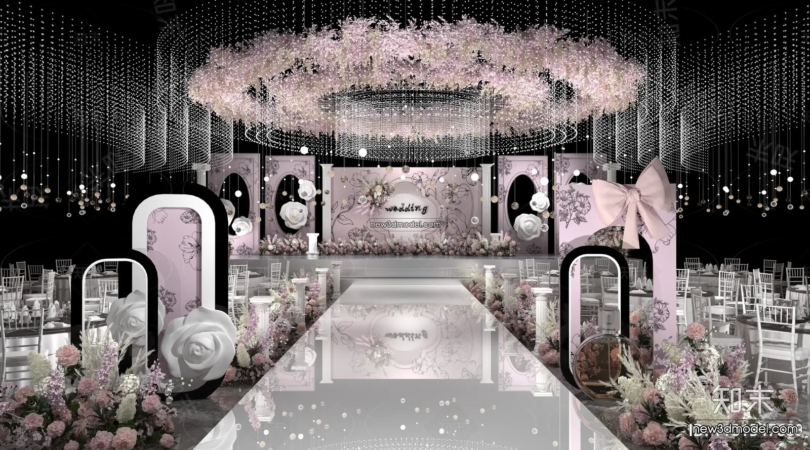 3D Model of Wedding Hall – 3D Scene – 064 – VRAY