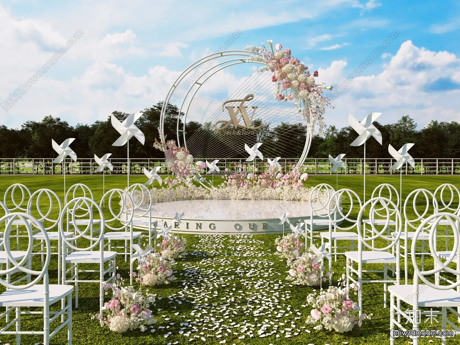 3D Model of Wedding Hall – 3D Scene – 065 – VRAY