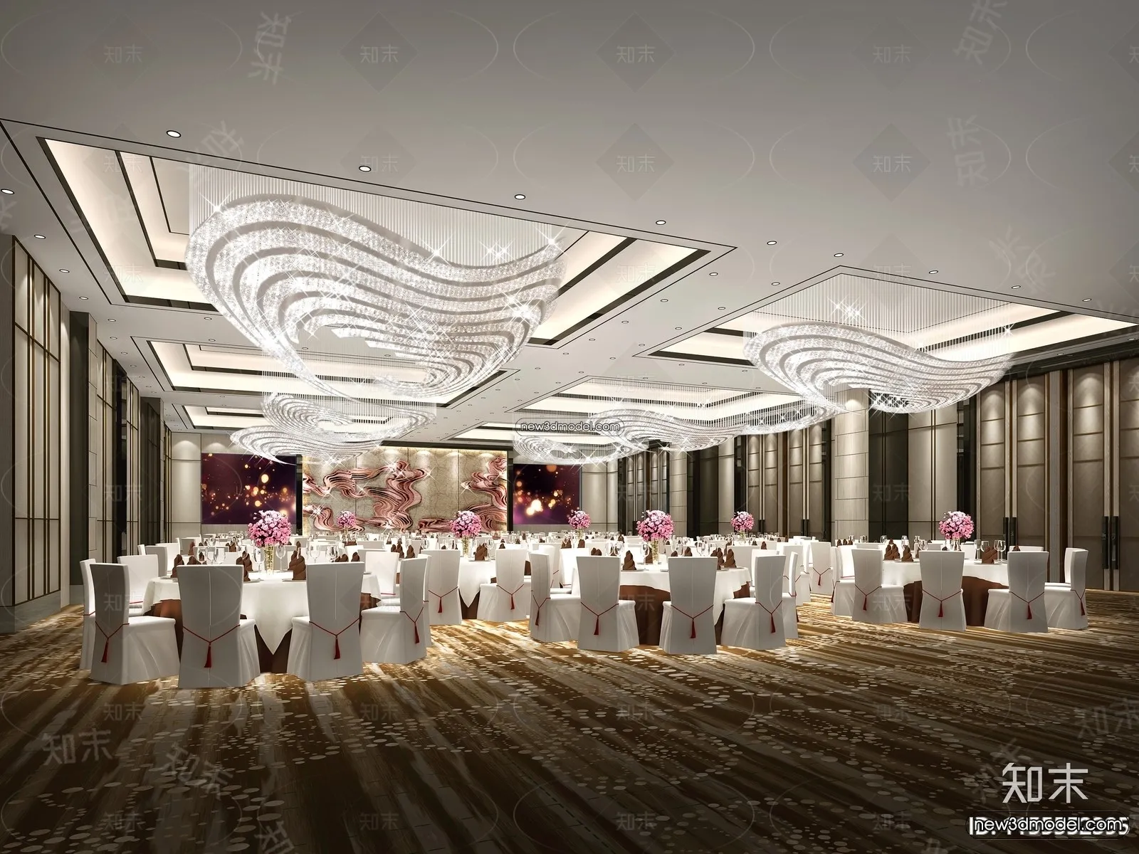 3D Model of Wedding Hall – 3D Scene – 073 – VRAY