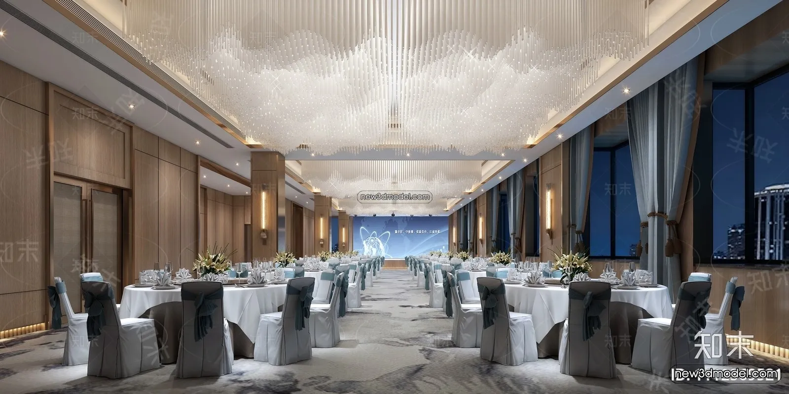 3D Model of Wedding Hall – 3D Scene – 074 – VRAY