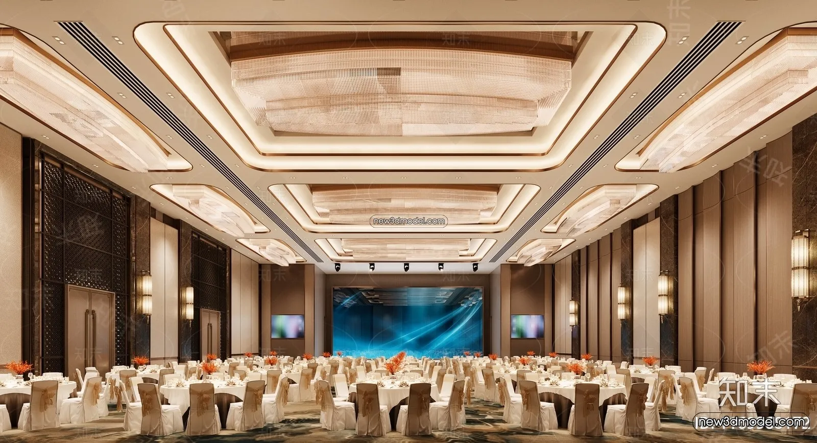 3D Model of Wedding Hall – 3D Scene – 077 – CORONA