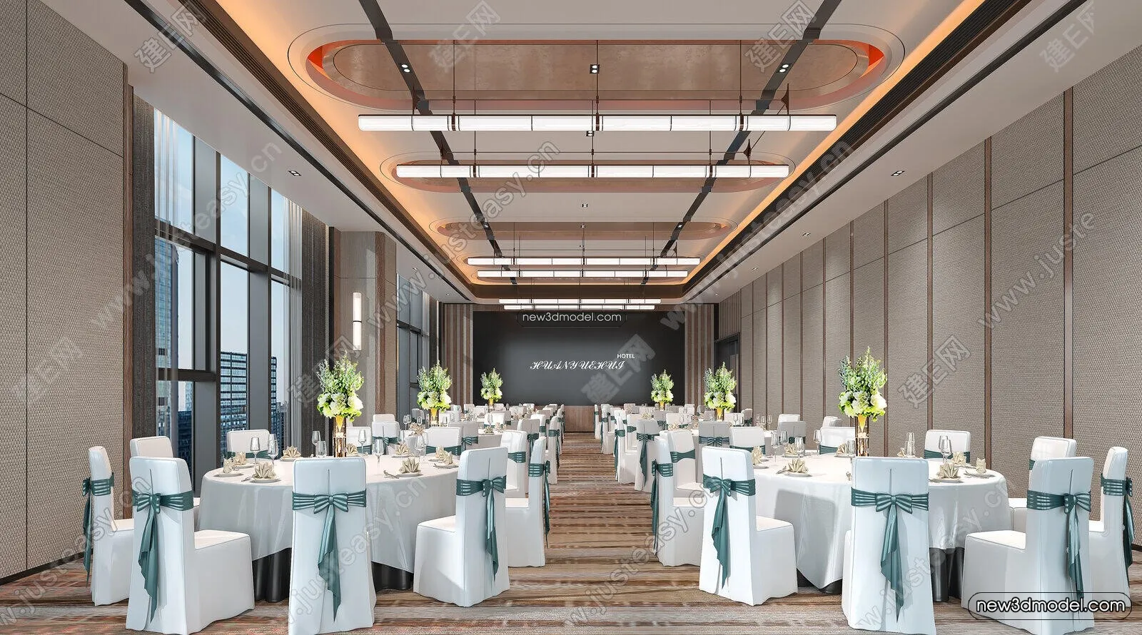 3D Model of Wedding Hall – 3D Scene – 084 – VRAY