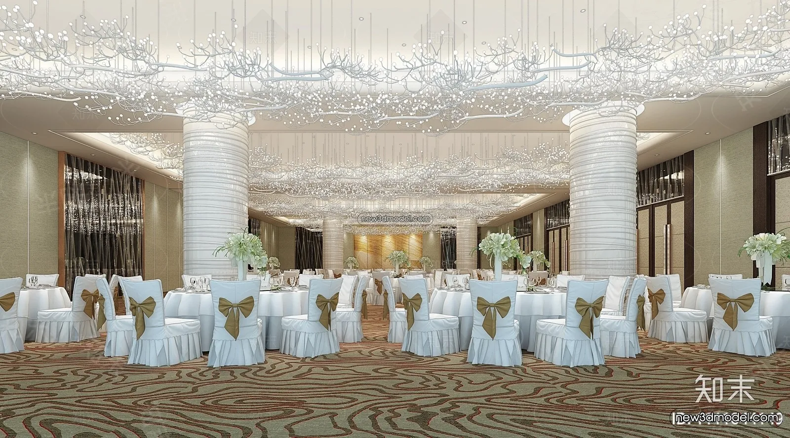 3D Model of Wedding Hall – 3D Scene – 085 – VRAY