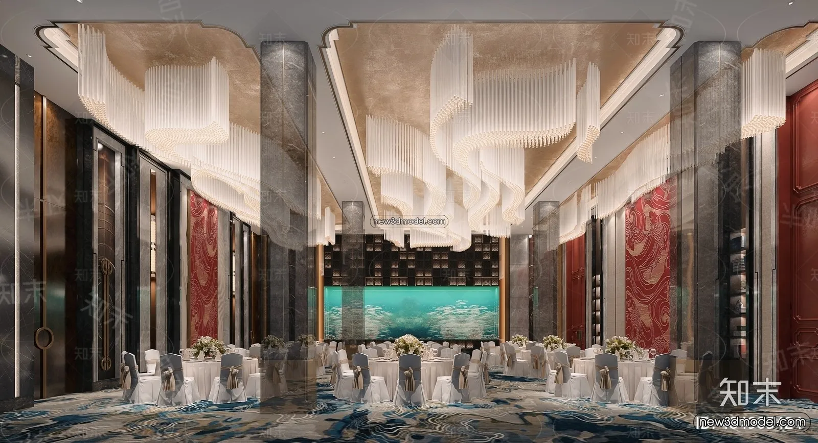 3D Model of Wedding Hall – 3D Scene – 087 – VRAY