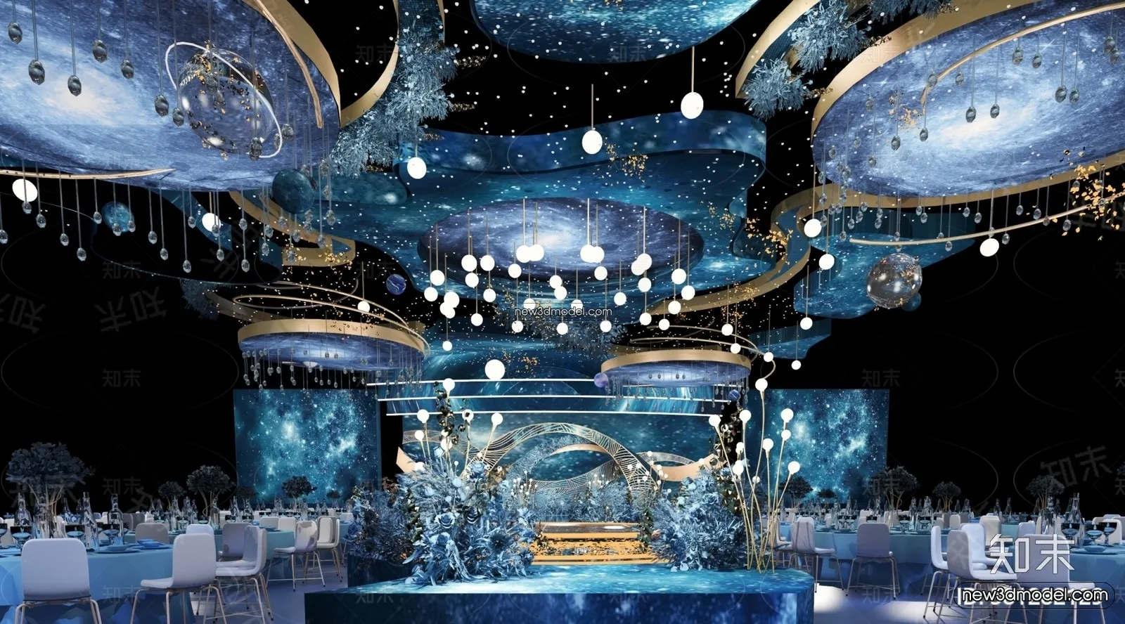 3D Model of Wedding Hall – 3D Scene – 092 – VRAY