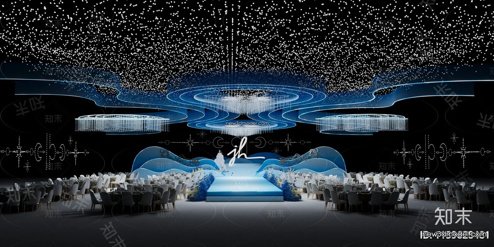 3D Model of Wedding Hall – 3D Scene – 094 – CORONA