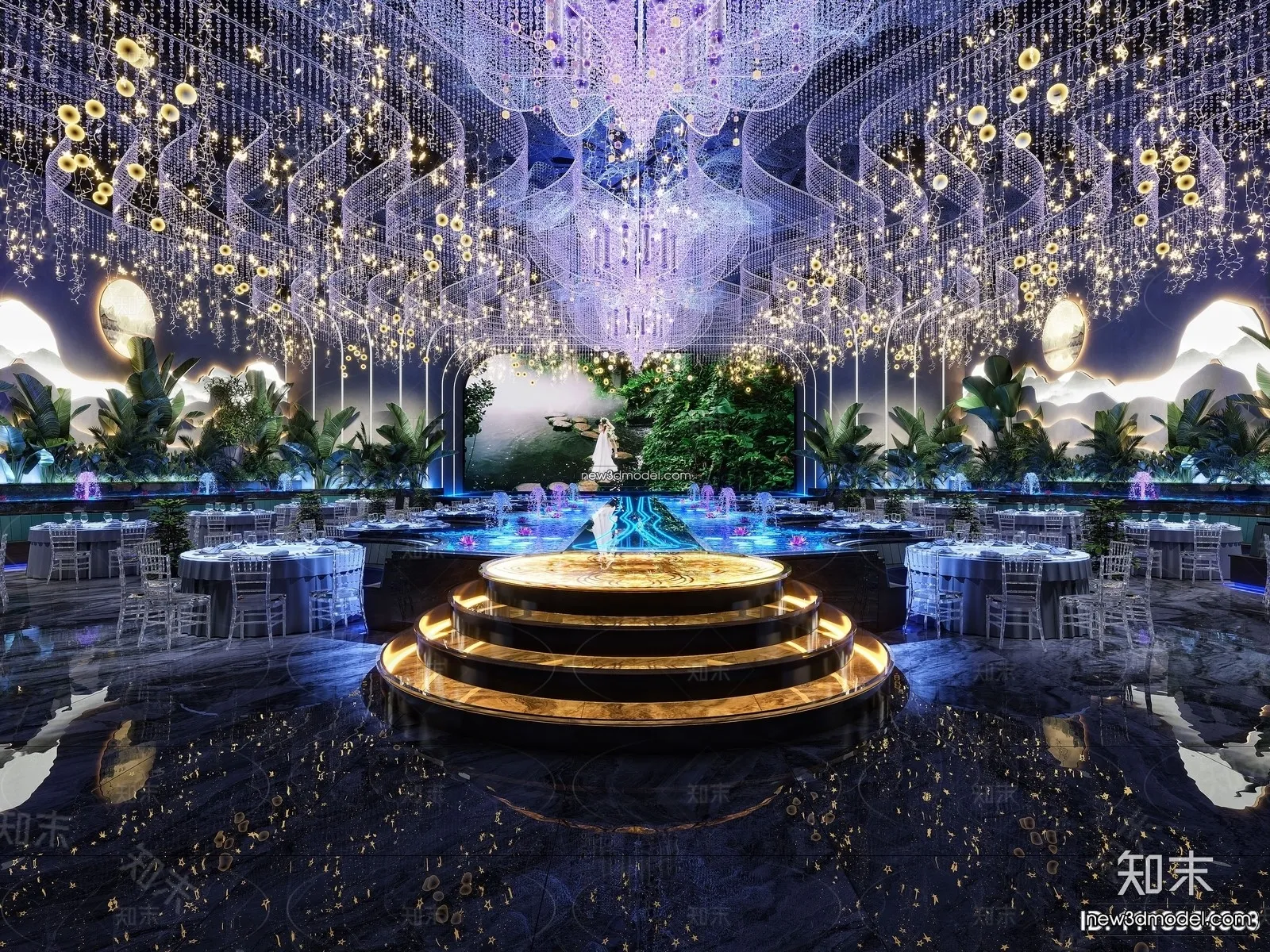 3D Model of Wedding Hall – 3D Scene – 095 – VRAY