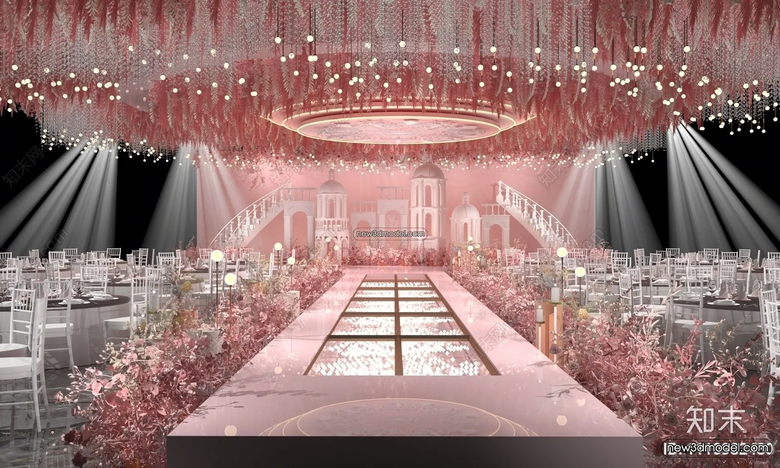 3D Model of Wedding Hall – 3D Scene – 102 – VRAY