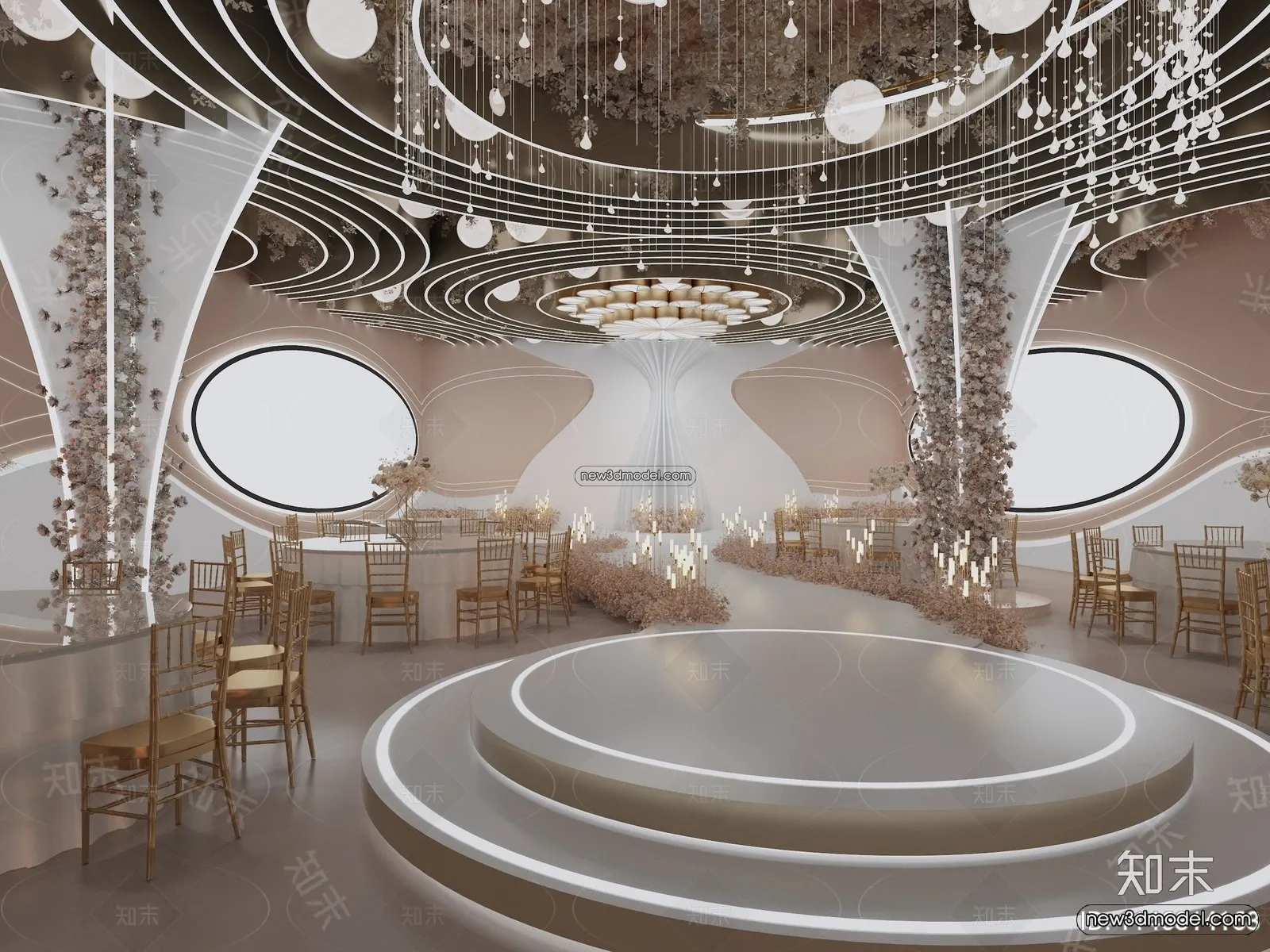 3D Model of Wedding Hall – 3D Scene – 106 – VRAY