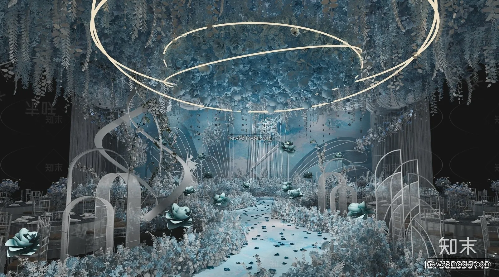 3D Model of Wedding Hall – 3D Scene – 108 – VRAY