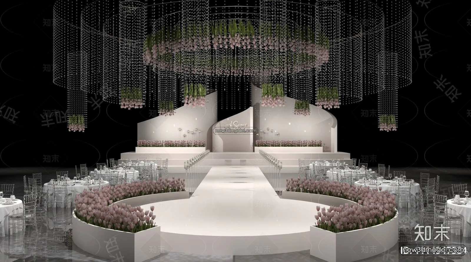 3D Model of Wedding Hall – 3D Scene – 110 – VRAY