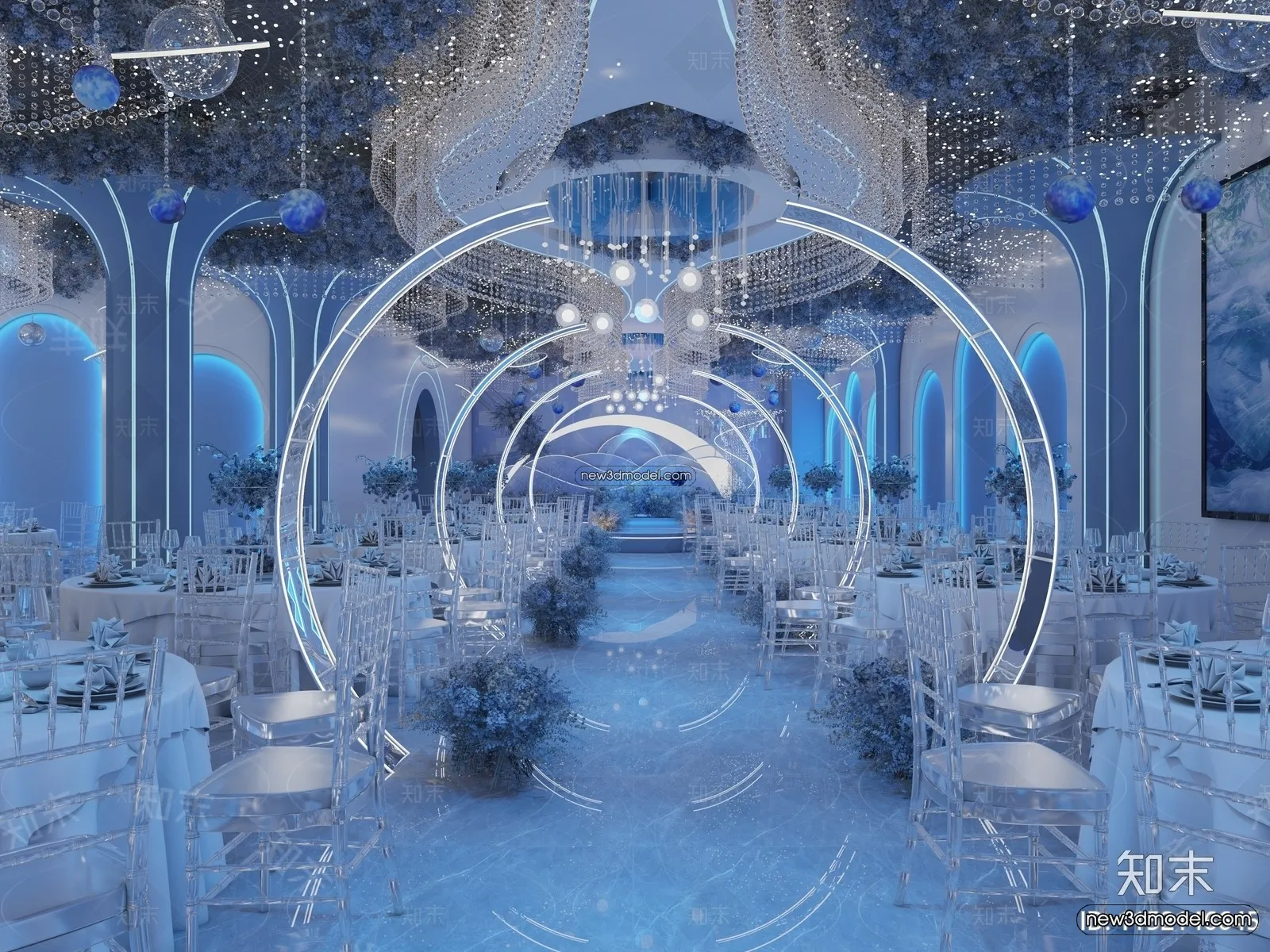 3D Model of Wedding Hall – 3D Scene – 113 – VRAY