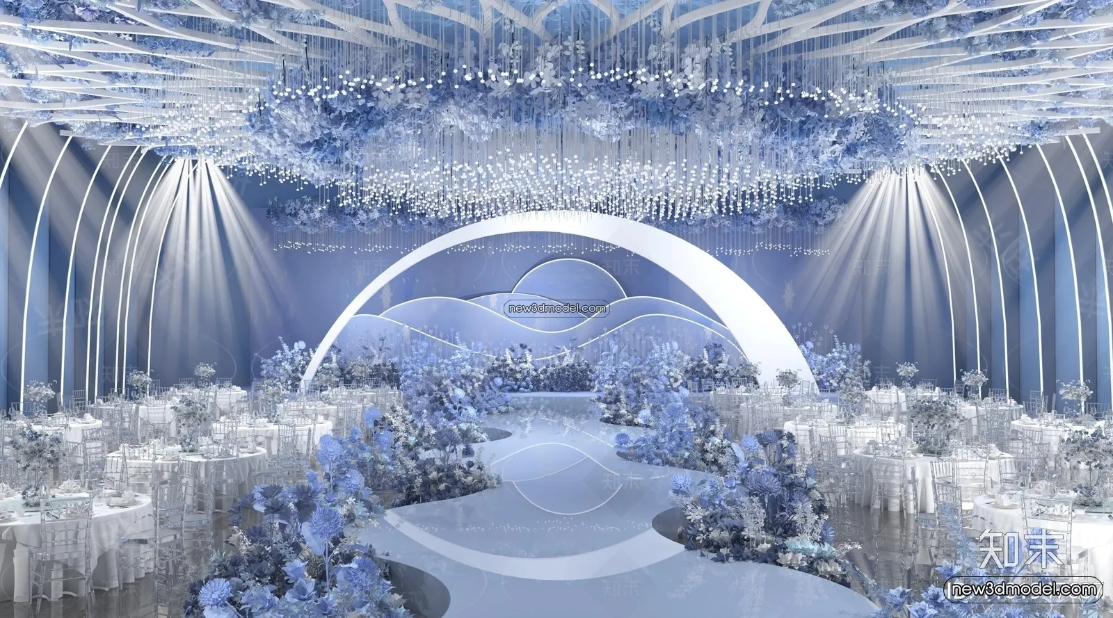 3D Model of Wedding Hall – 3D Scene – 115 – VRAY