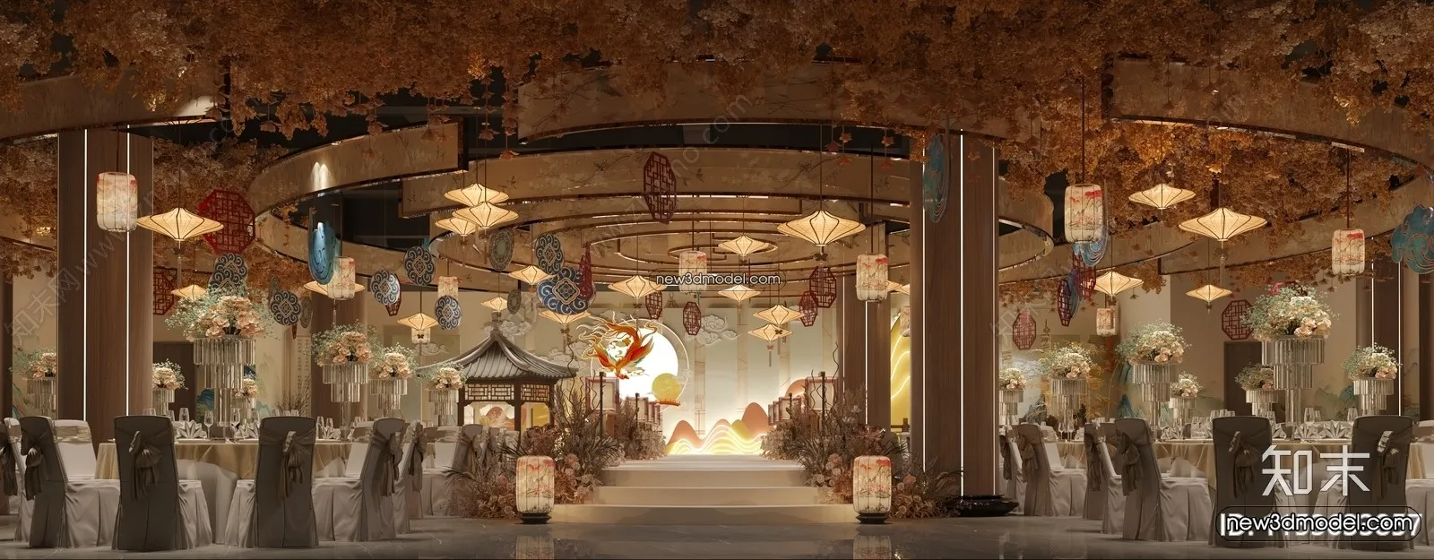 3D Model of Wedding Hall – 3D Scene – 116 – CORONA