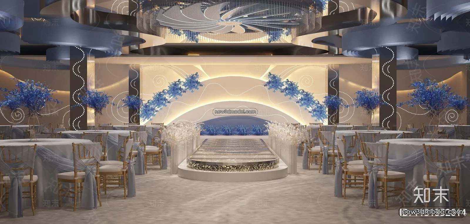 3D Model of Wedding Hall – 3D Scene – 118 – CORONA