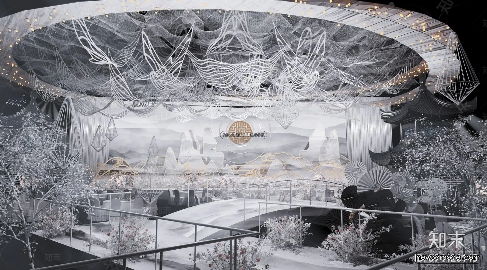 3D Model of Wedding Hall – 3D Scene – 127 – VRAY