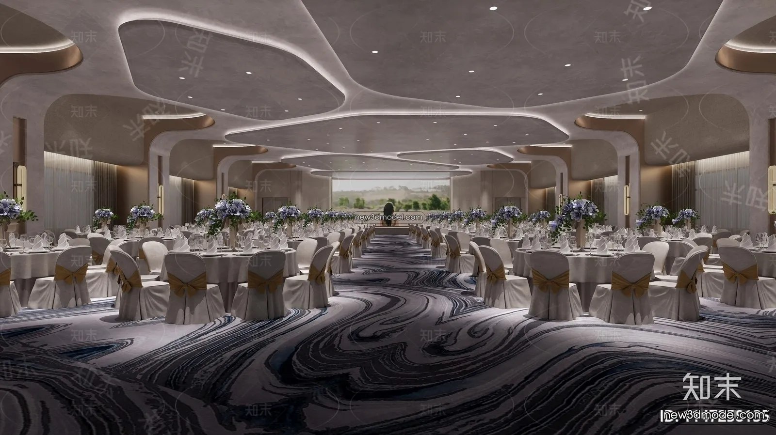 3D Model of Wedding Hall – 3D Scene – 131 – VRAY