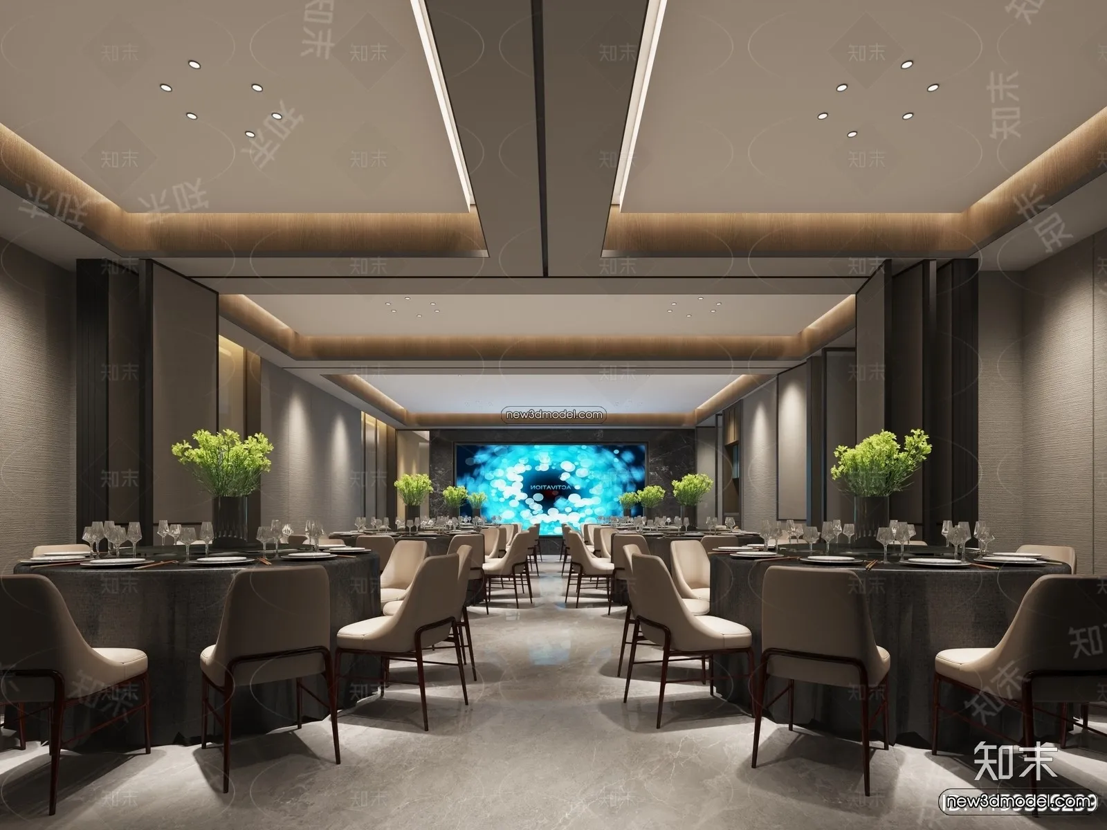 3D Model of Wedding Hall – 3D Scene – 133 – VRAY