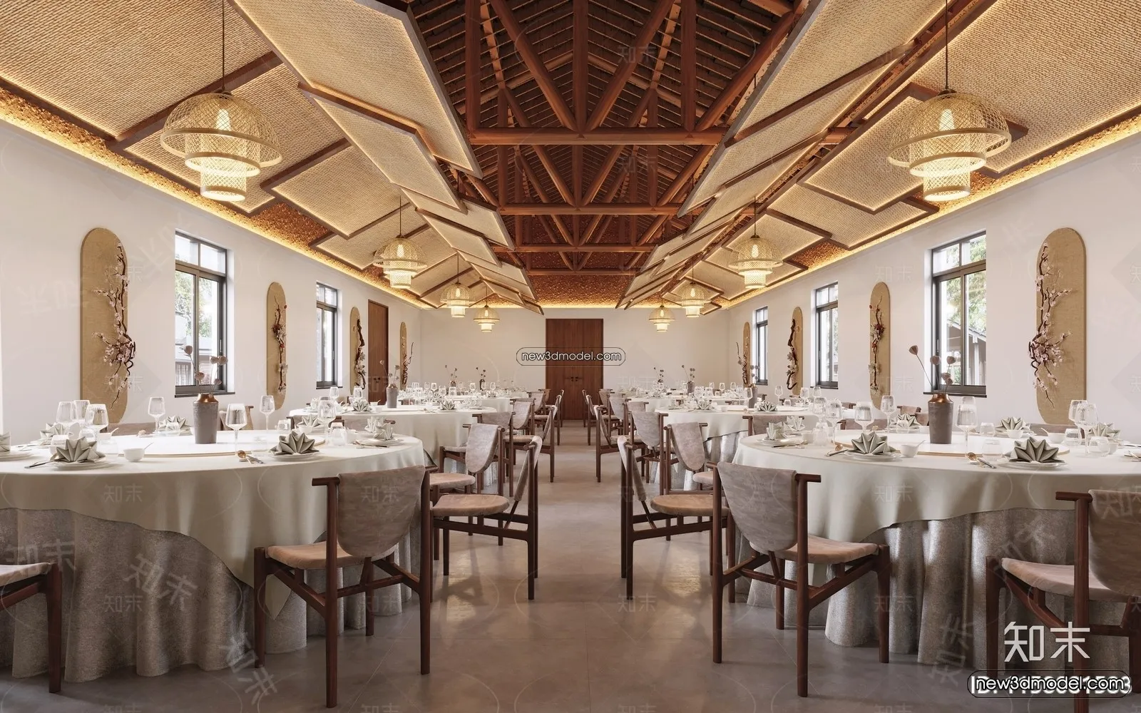 3D Model of Wedding Hall – 3D Scene – 140 – CORONA