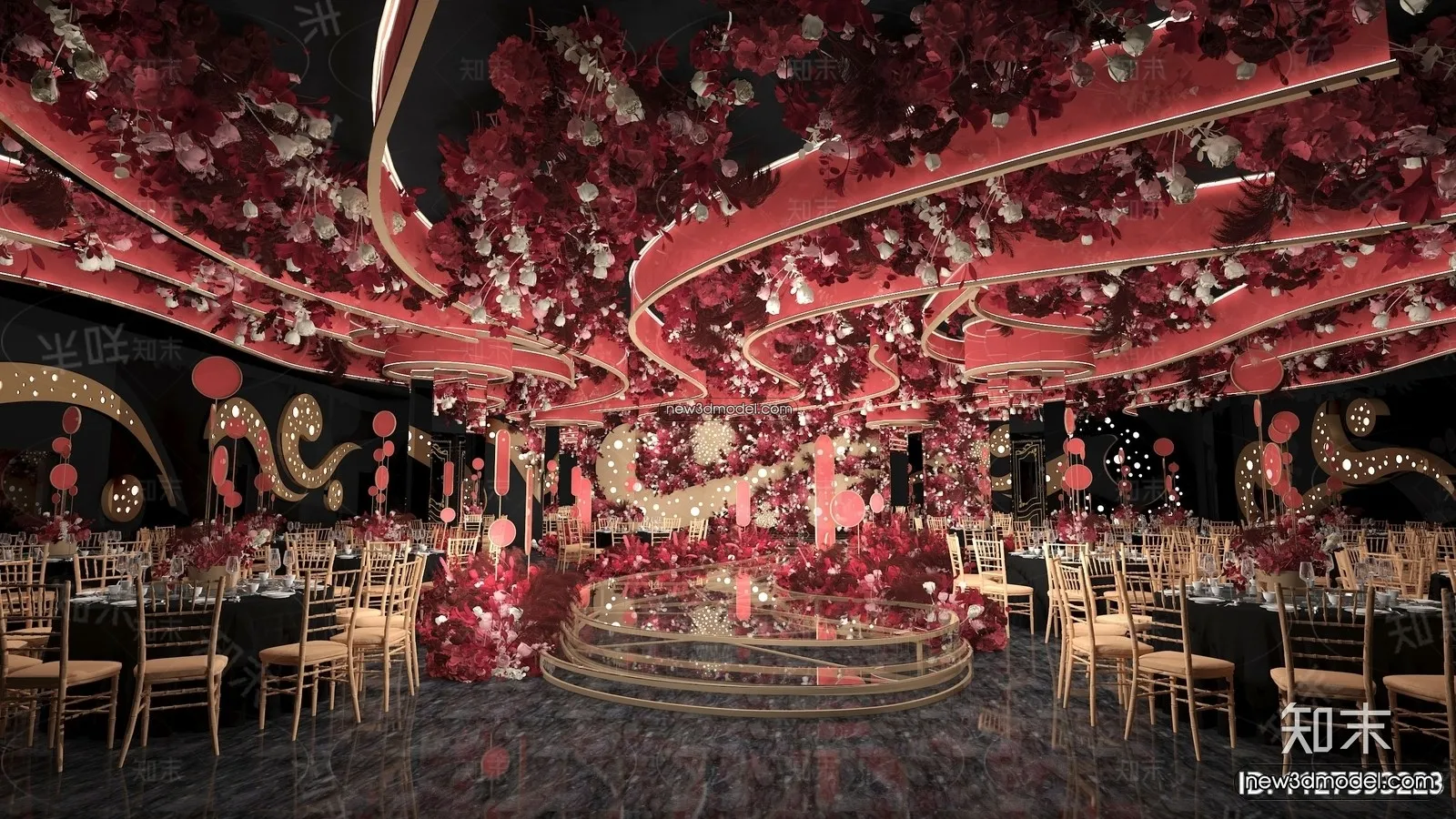 3D Model of Wedding Hall – 3D Scene – 147 – VRAY