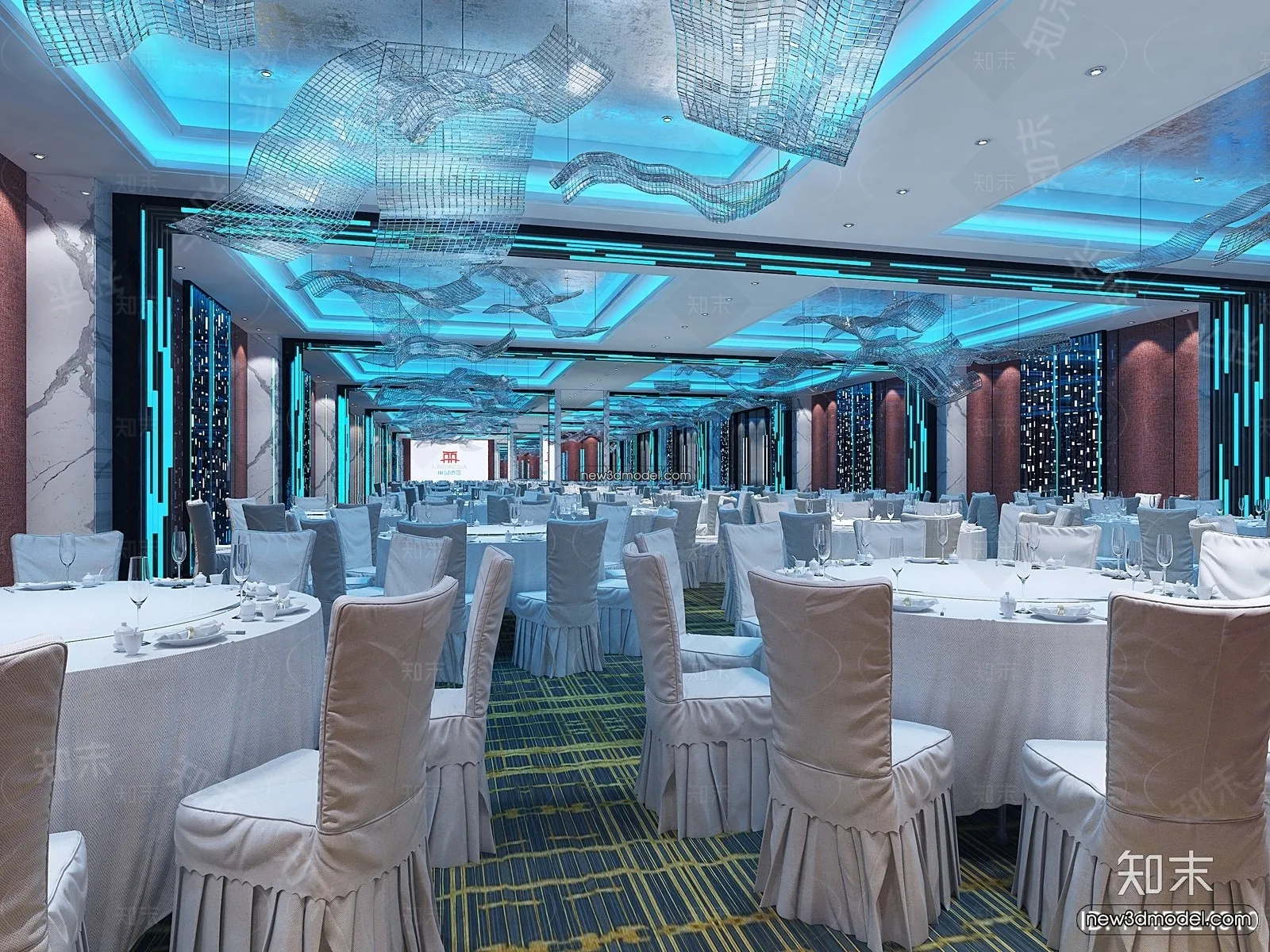 3D Model of Wedding Hall – 3D Scene – 148 – VRAY