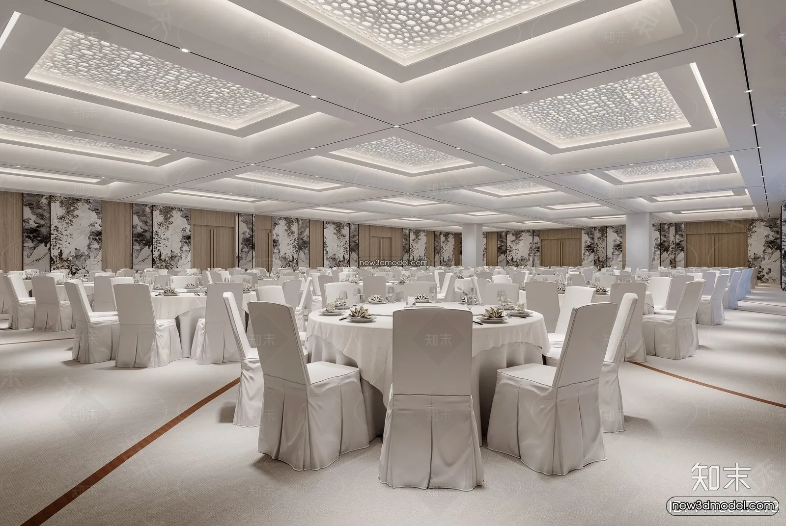 3D Model of Wedding Hall – 3D Scene – 149 – CORONA