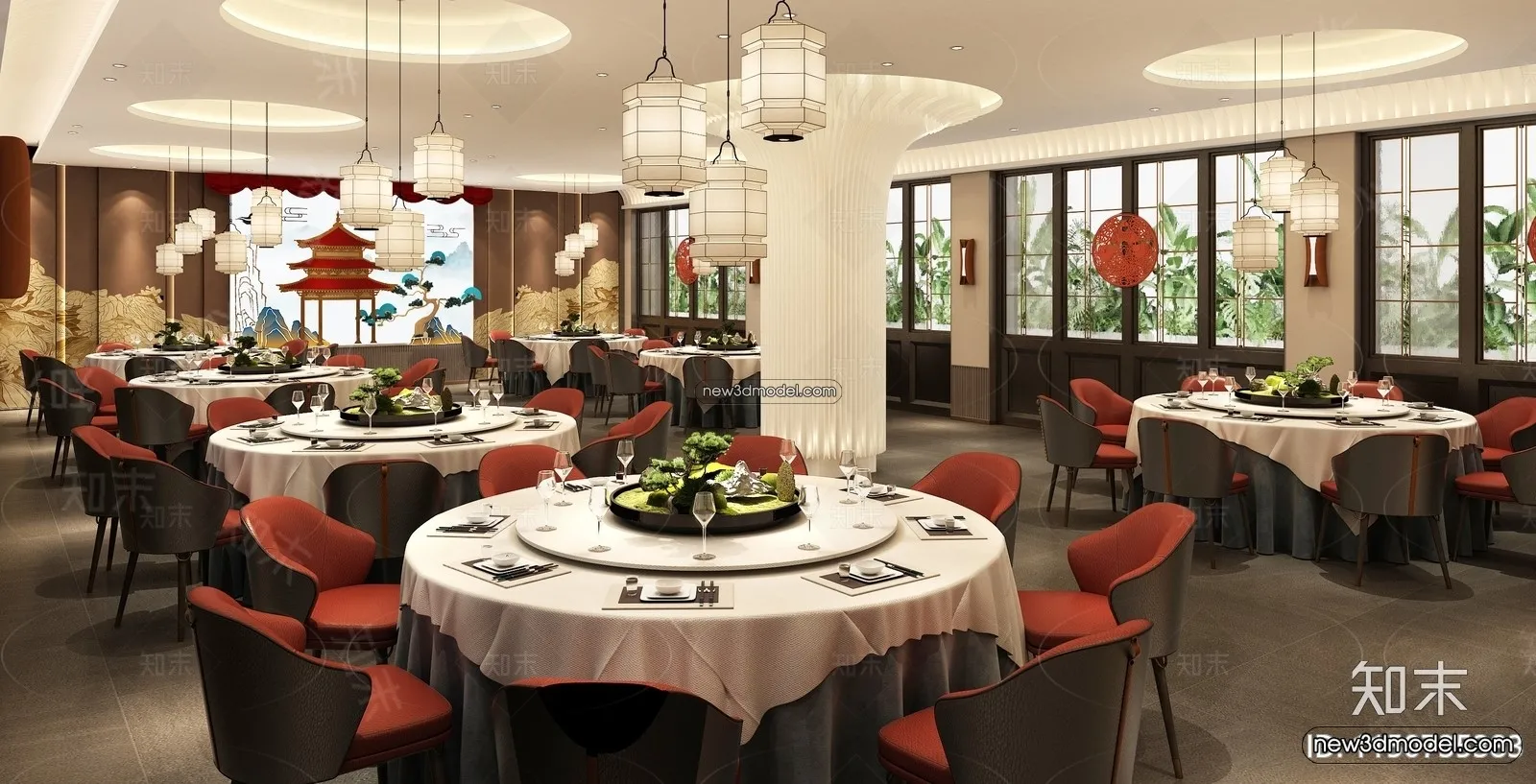 3D Model of Wedding Hall – 3D Scene – 154 – VRAY