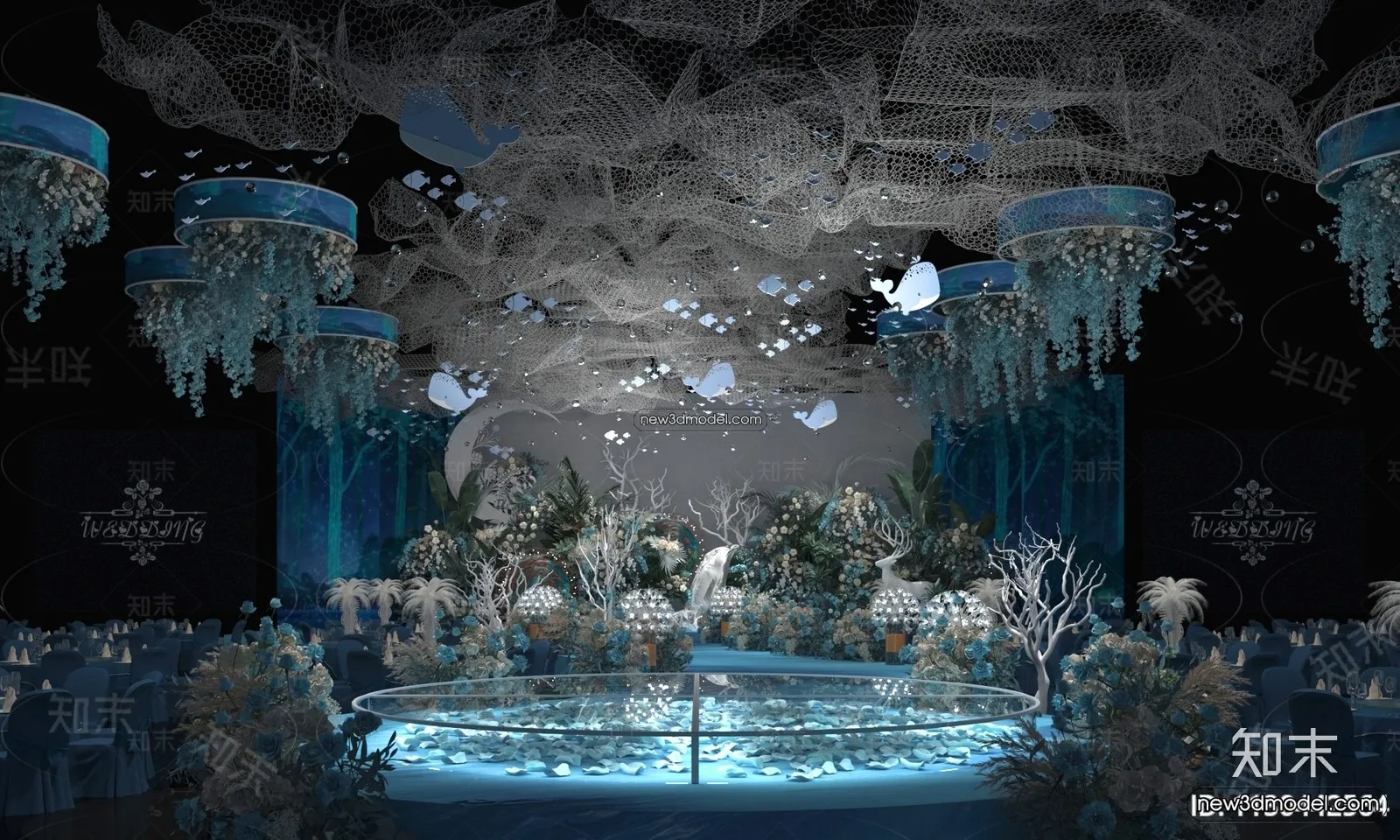 3D Model of Wedding Hall – 3D Scene – 157 – VRAY