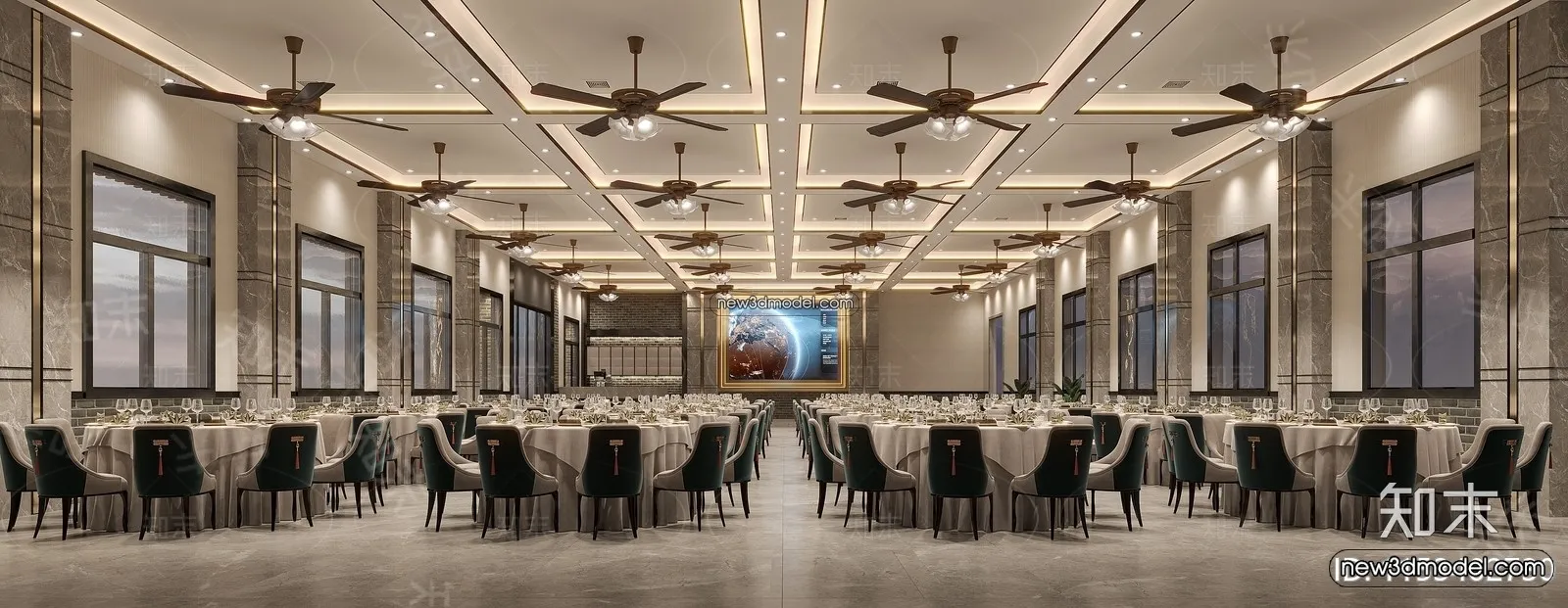 3D Model of Wedding Hall – 3D Scene – 161 – CORONA