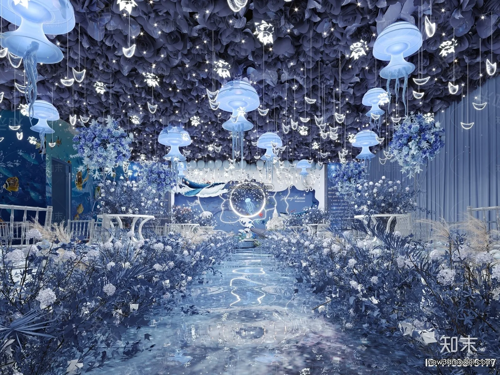 3D Model of Wedding Hall – 3D Scene – 167 – CORONA