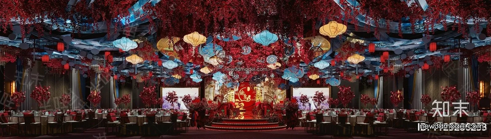 3D Model of Wedding Hall – 3D Scene – 169 – CORONA