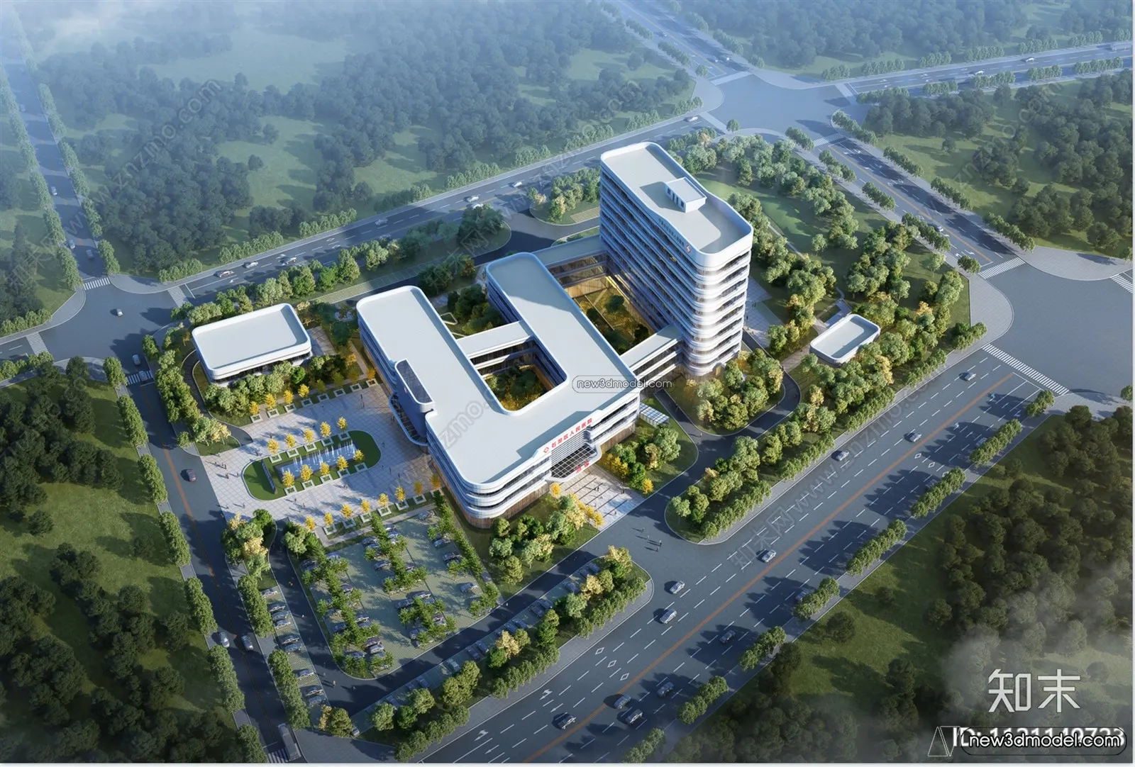 3D Models of Apartment Building – Exterior 3D Scenes – 001 – VRAY