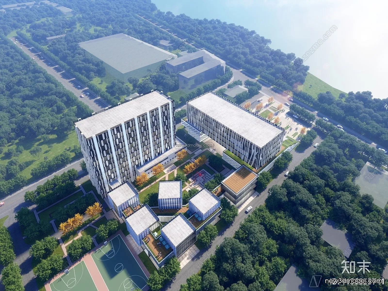 3D Models of Apartment Building – Exterior 3D Scenes – 010 – VRAY