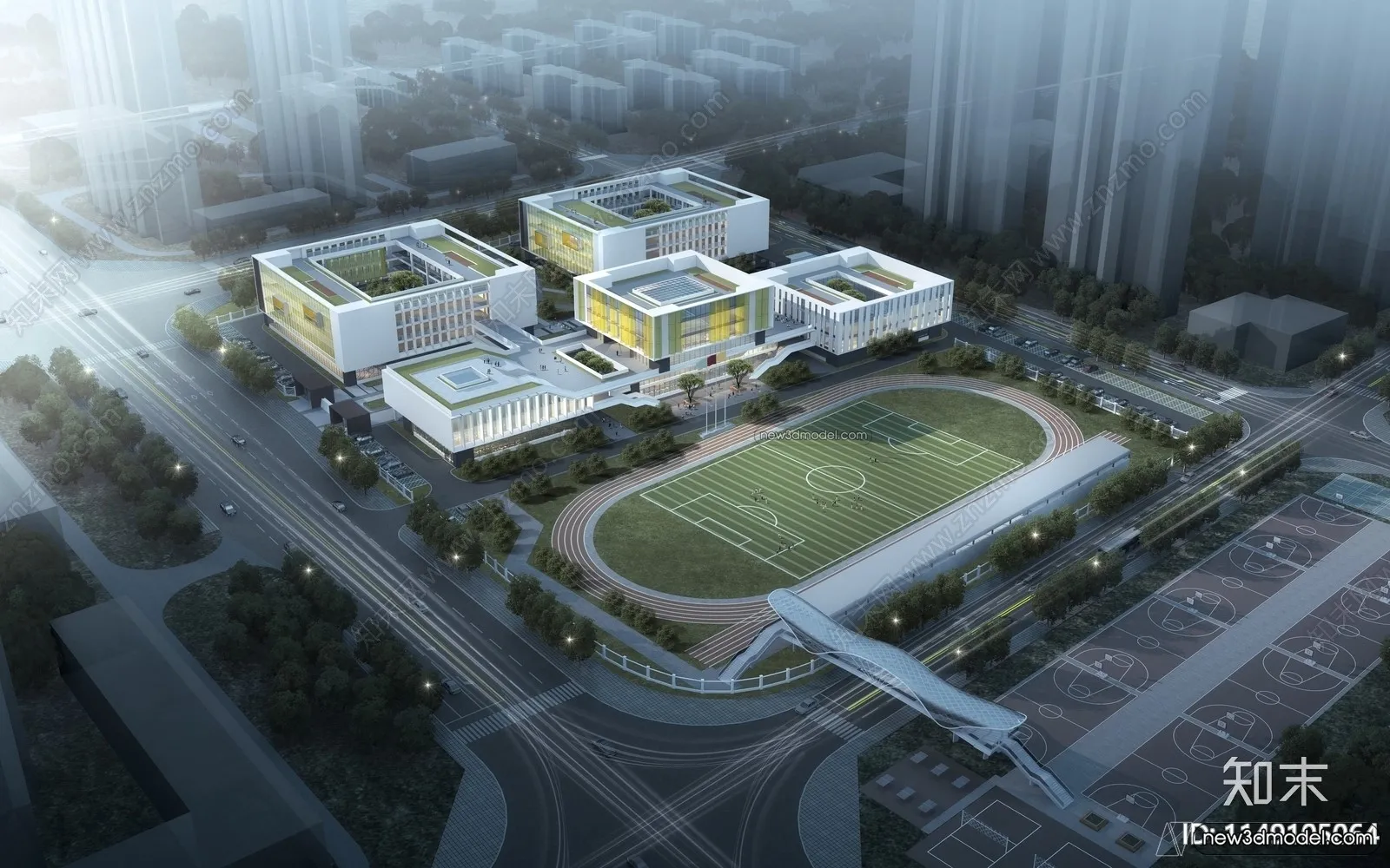 3D Models of Apartment Building – Exterior 3D Scenes – 012 – VRAY