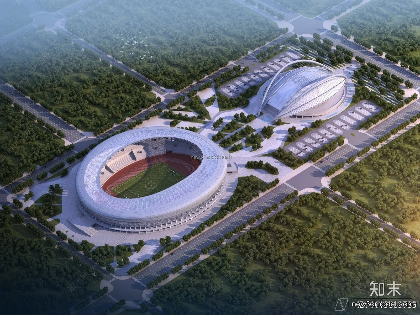 3D Models of Apartment Building – Exterior 3D Scenes – 014 – VRAY