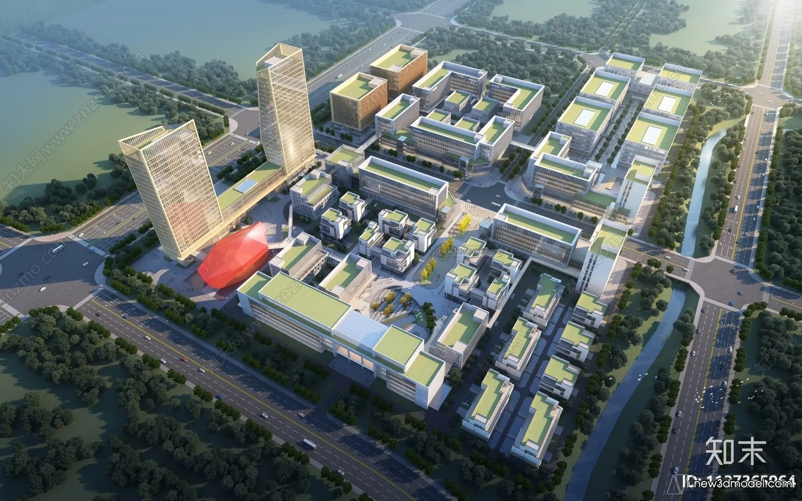 3D Models of Apartment Building – Exterior 3D Scenes – 016 – VRAY