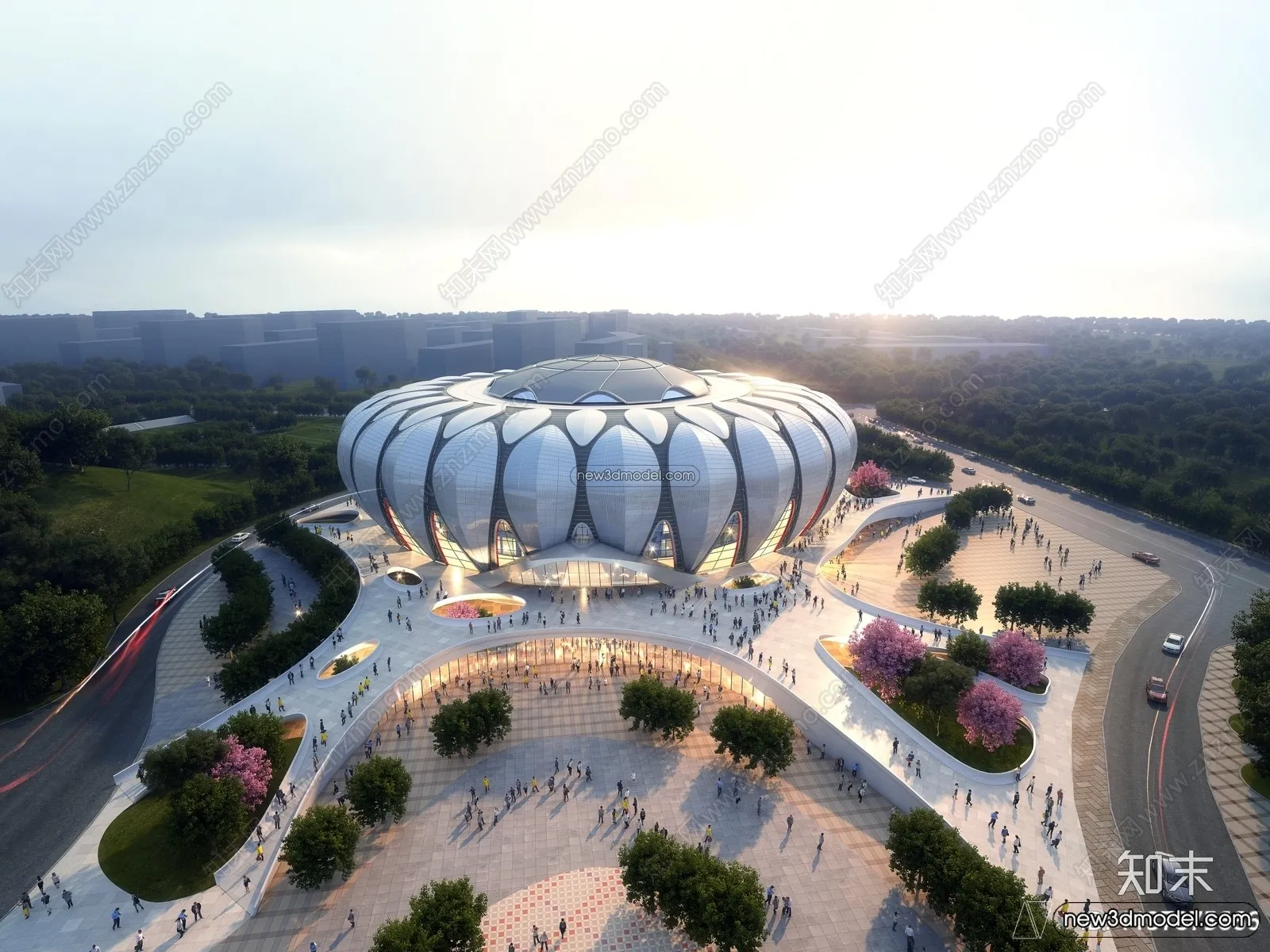 3D Models of Commercial Building – Exterior 3D Scenes – 052 – VRAY