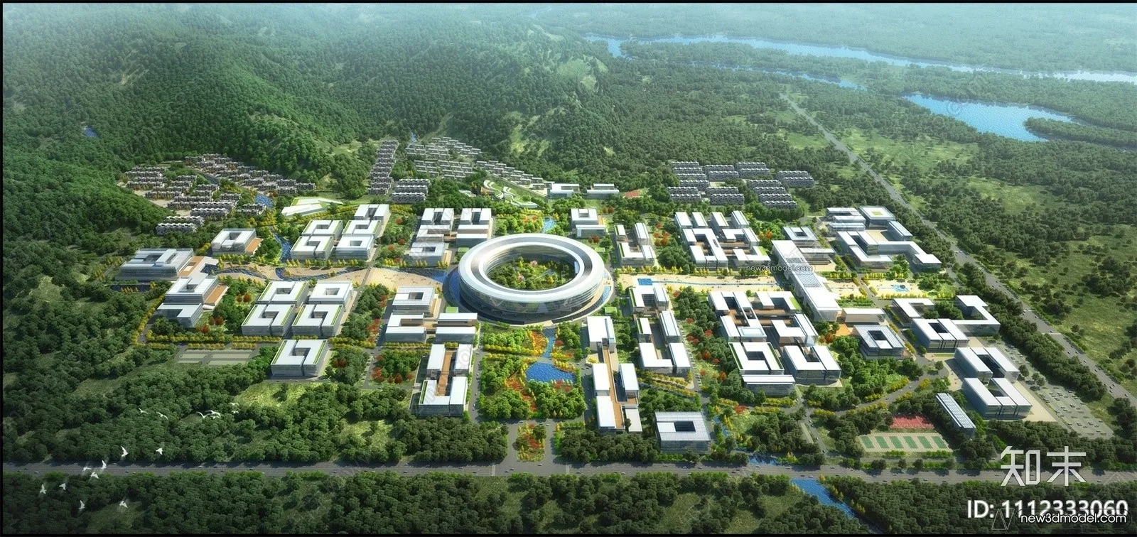 3D Models of Commercial Building – Exterior 3D Scenes – 054 – VRAY