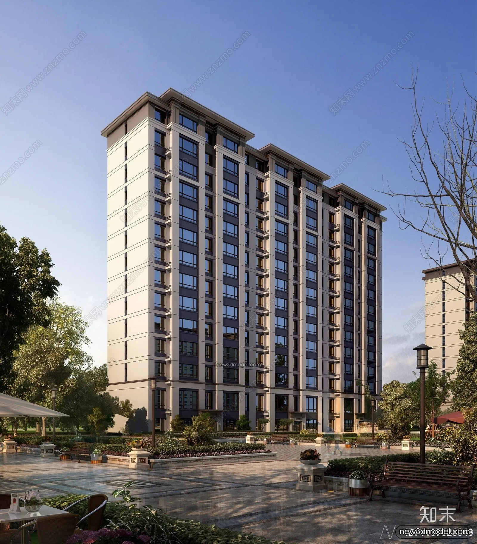 3D Models of Commercial Building – Exterior 3D Scenes – 064 – VRAY