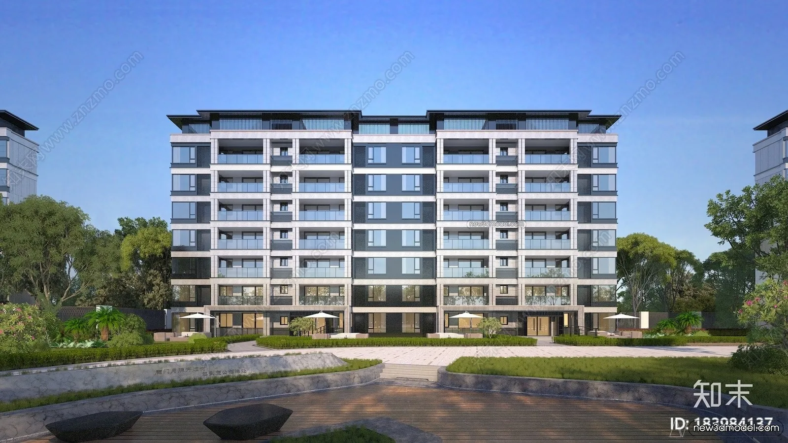 3D Models of Commercial Building – Exterior 3D Scenes – 069 – VRAY