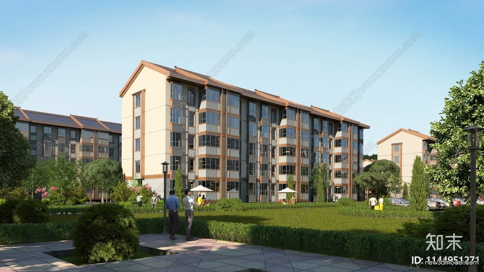 3D Models of Commercial Building – Exterior 3D Scenes – 070 – VRAY