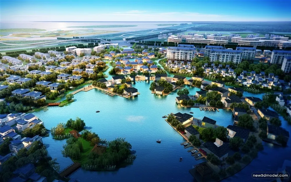 3D Models of Commercial Building – Exterior 3D Scenes – 075 – VRAY