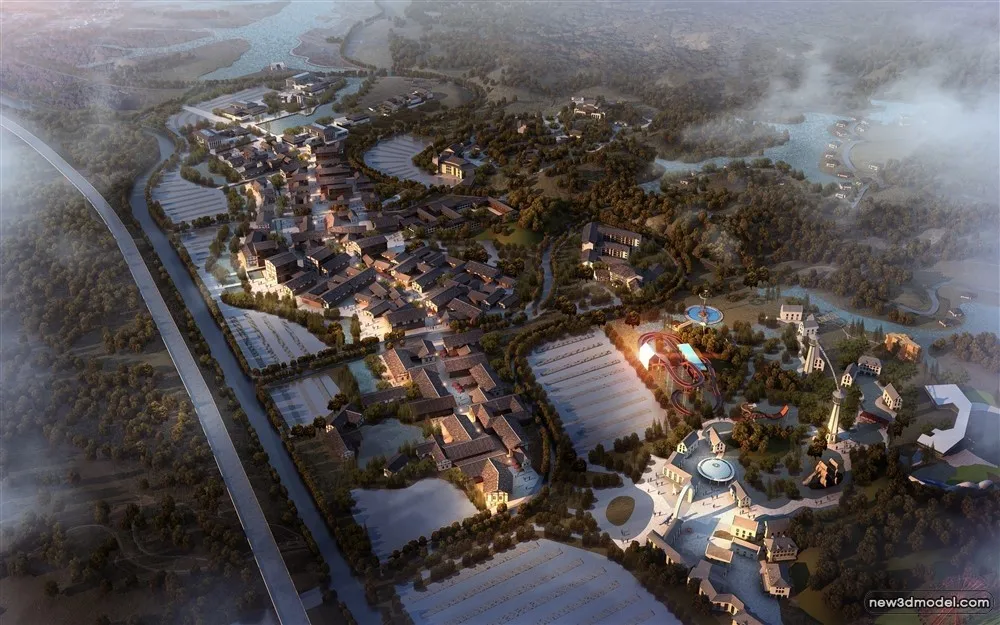 3D Models of Commercial Building – Exterior 3D Scenes – 077 – VRAY