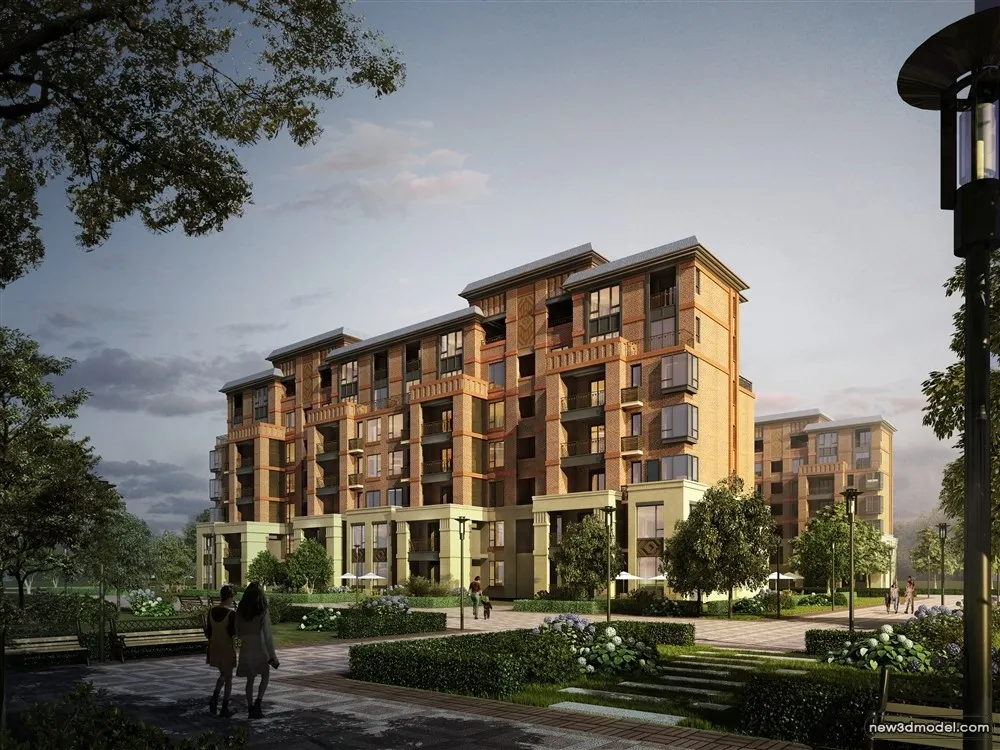 3D Models of Commercial Building – Exterior 3D Scenes – 078 – VRAY