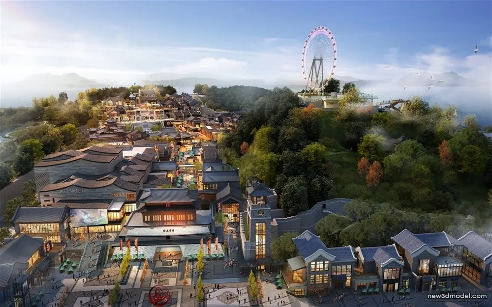 3D Models of Commercial Building – Exterior 3D Scenes – 080 – VRAY